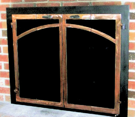 Horizon fireplace doors black frame with ancient aged vice bi fold doors with standard smoke glass